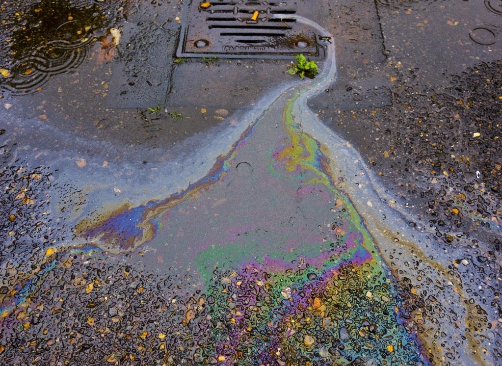 Catch Basin oil spill